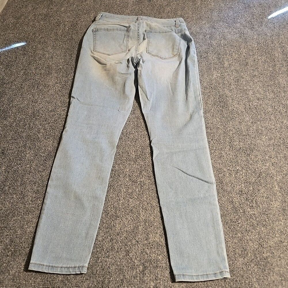 RUE21 High Rise Ankle Jegging Womens Size 2 Blue Light Triple Button Zip Fly - Picture 11 of 11